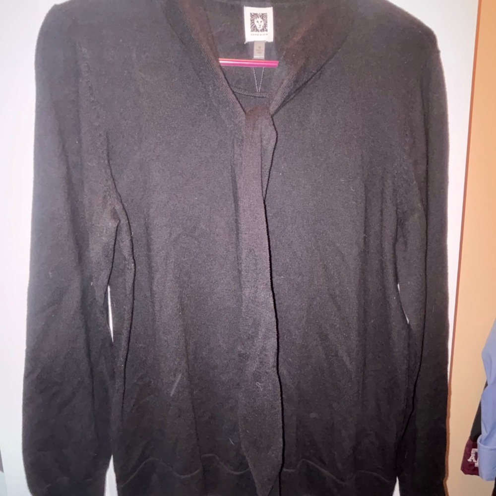 Anne Klein Black Cardigan Sweater NWT